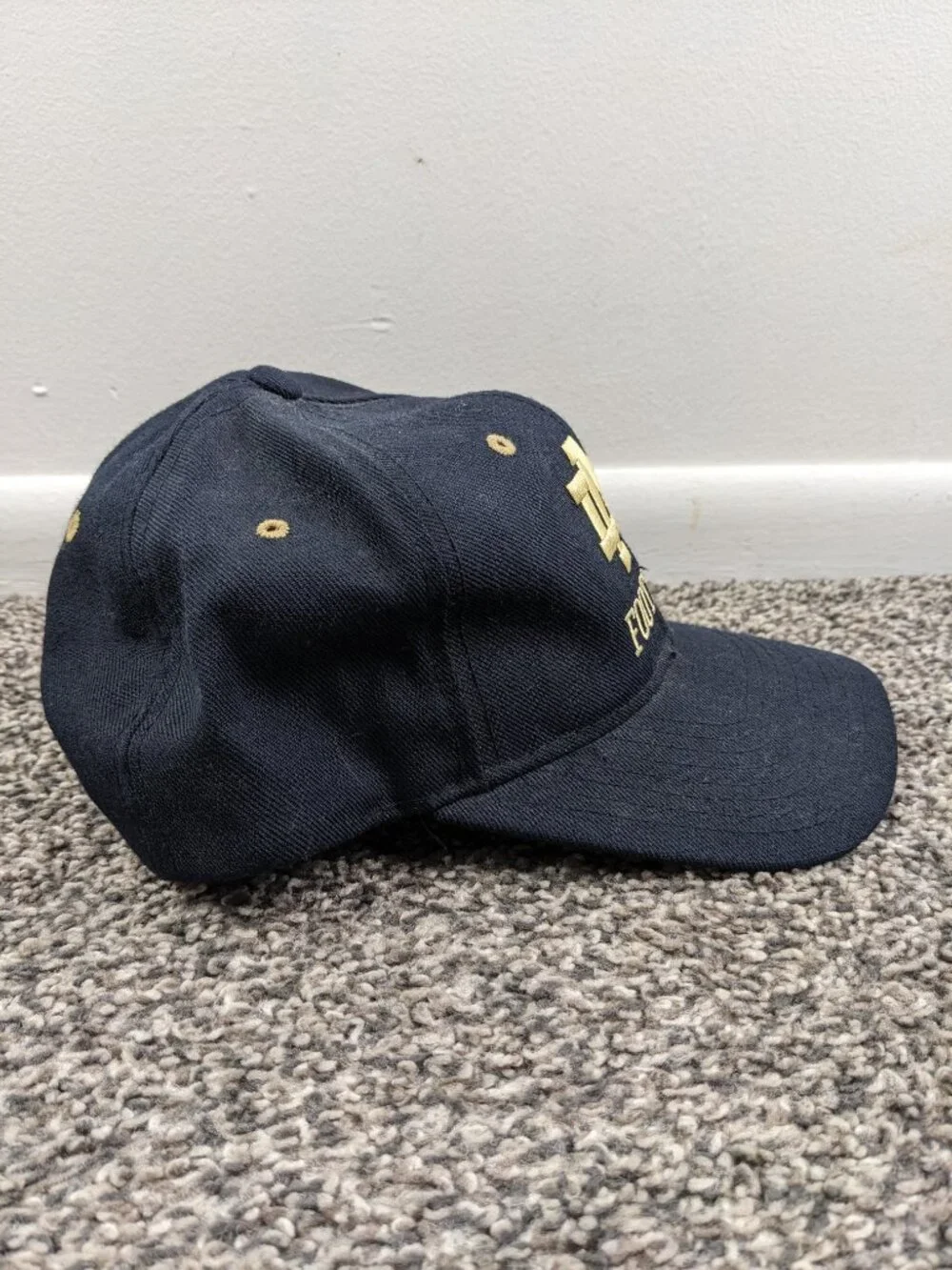 Vintage 90s Notre Dame Fighting Irish Football Hat Cap Champion Wool Snapback OS